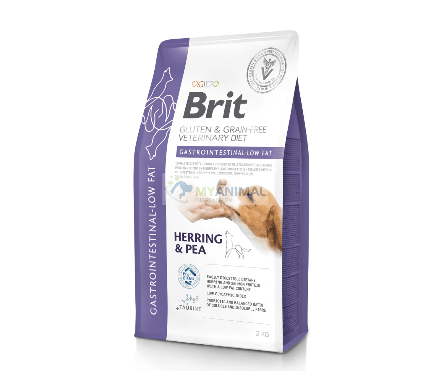 Brit Veterinary Diet Gastrointestinal Low Fat Grain-Free Herring & Pea Canine Dry Food