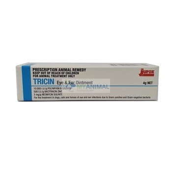 Tricin Antibiotics Eye and Ear Ointment for Dog Cats Pets 4g — My ...